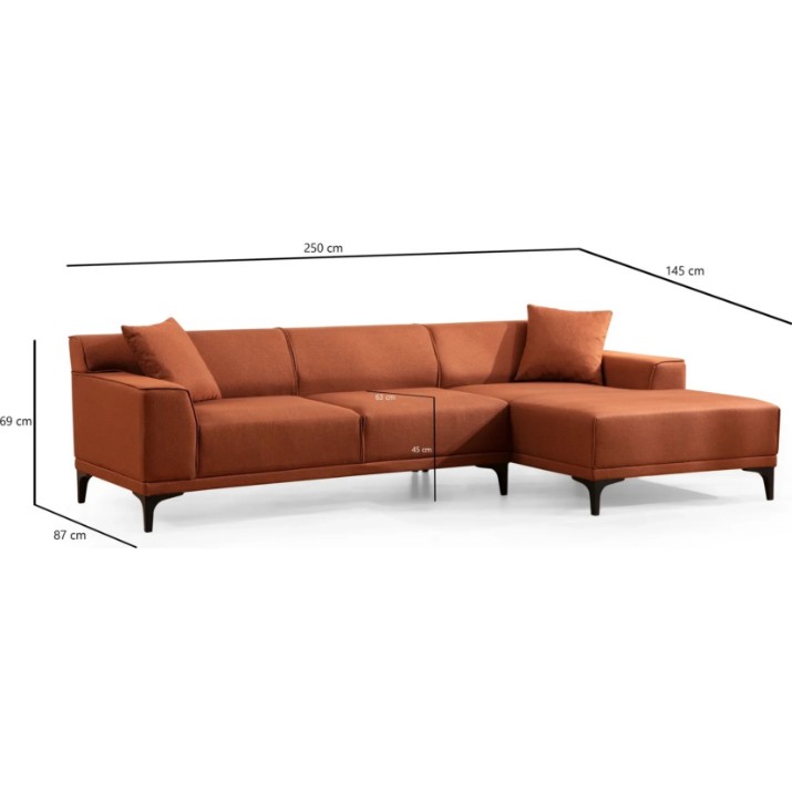 Угловой диван Trendy Petra Orange R 250x145x69cm GTR003532
