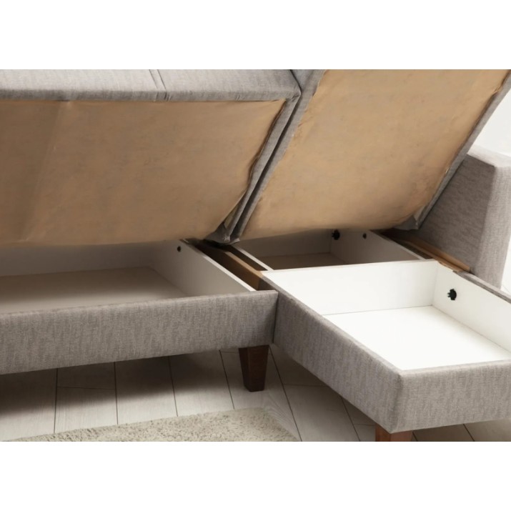 Угловой диван Trendy Polya Light Grey 216x130x86cm GTR007522