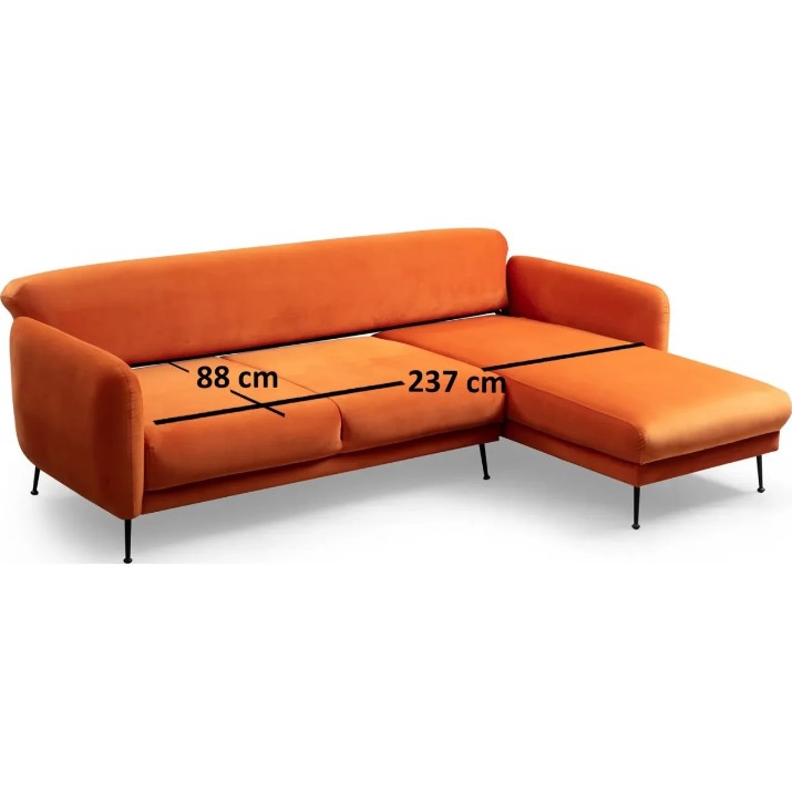 Угловой диван Trendy Sevilla L3+Chl Orange R 270x170x85cm GTR003393