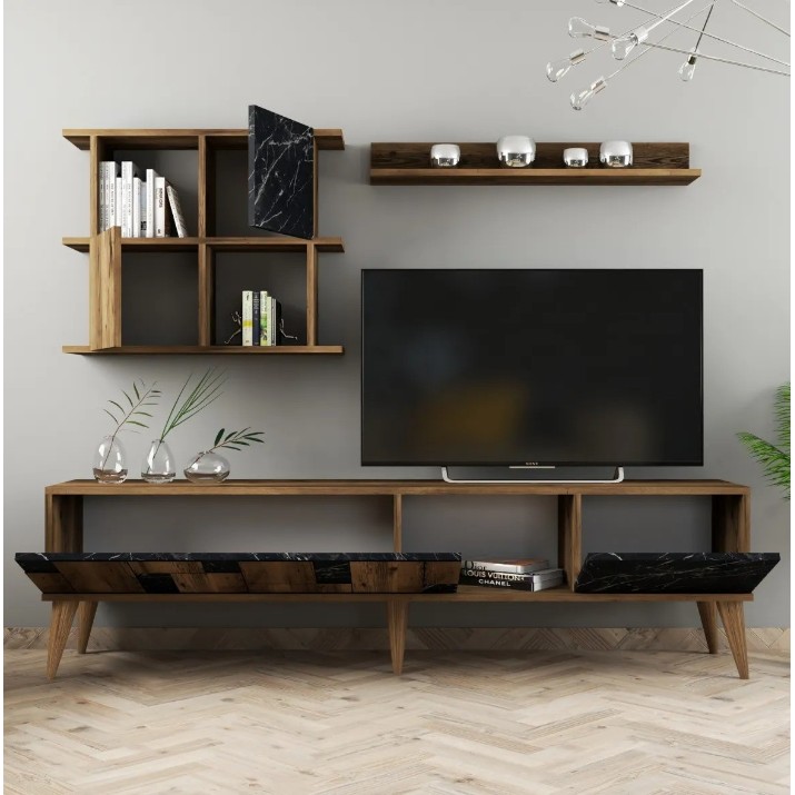 Living Trendy Madrid Walnut/Black Marble GTR000175