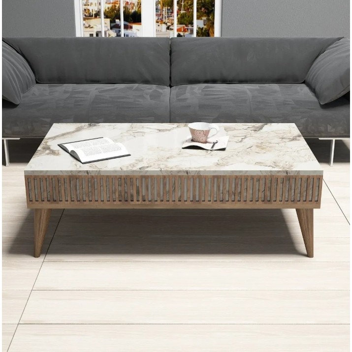 Living Trendy Milano Walnut/White Marble GTR001287