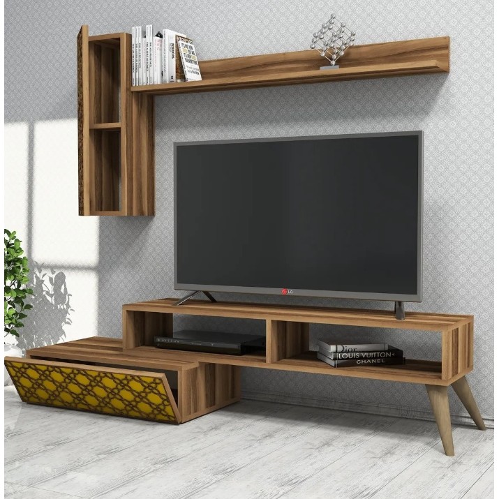Living Trendy Planeta Walnut/Yellow 150x37.8x37.2cm GTR000124