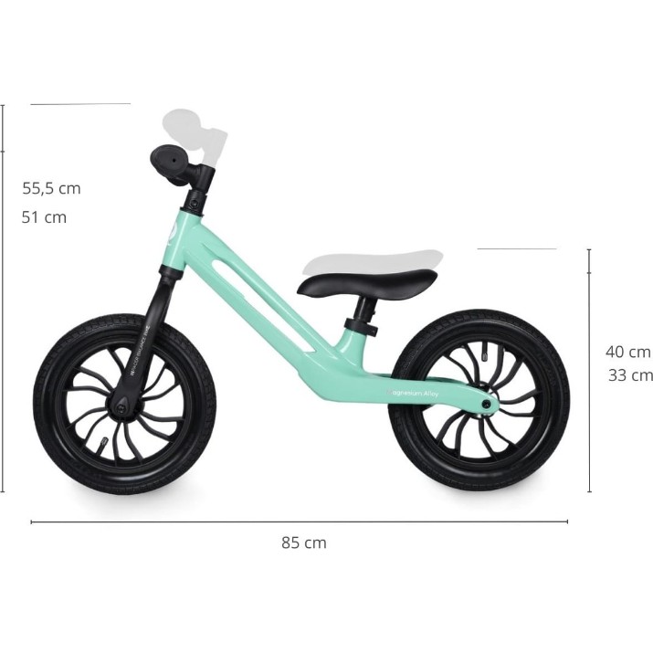 Bicicleta fără pedale Qplay Racer Mint