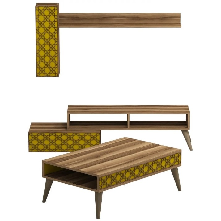 Living Trendy Planeta Walnut/Yellow GTR001259