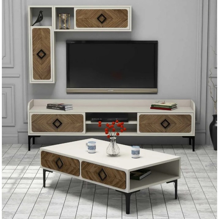 Living Trendy Samba Cream/Walnut/Black GTR001289
