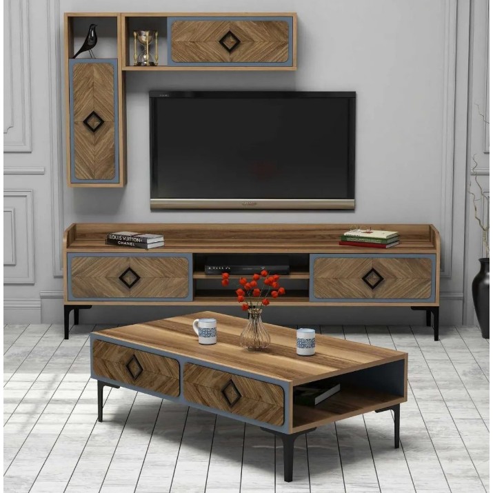 Living Trendy Samba Walnut/Blue/Black GTR001288