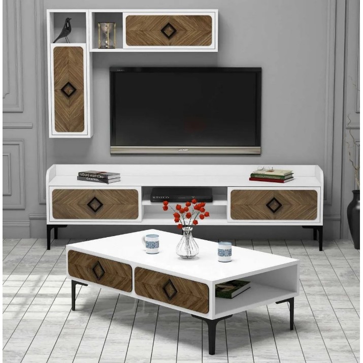 Гостиная Trendy Samba White/Walnut/Black GTR001292