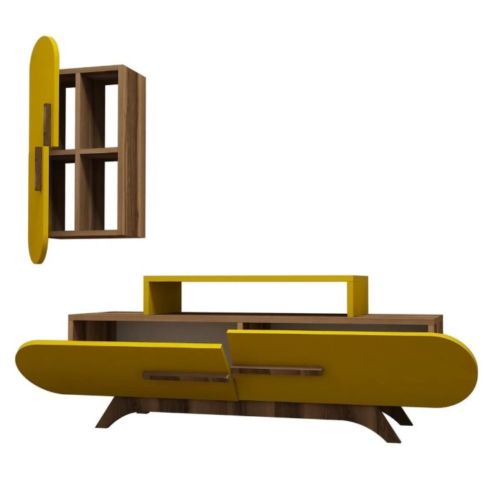 Гостиная Trendy Trandafir S Walnut/Yellow GTR000093
