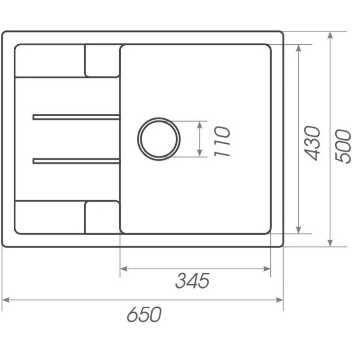 Chiuvetă de bucătărie Elefant Intenso 6550 Graphite