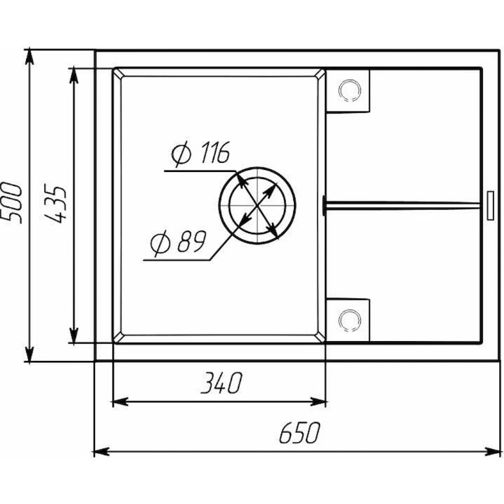 Кухонная мойка Elefant Lotus 6550 Graphite