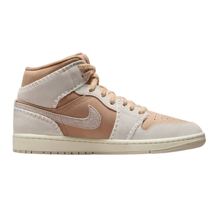 Ботинки женские Nike Air Jordan 1 Mid Se Hemp/Sail/Light Orewood Brown, s.36