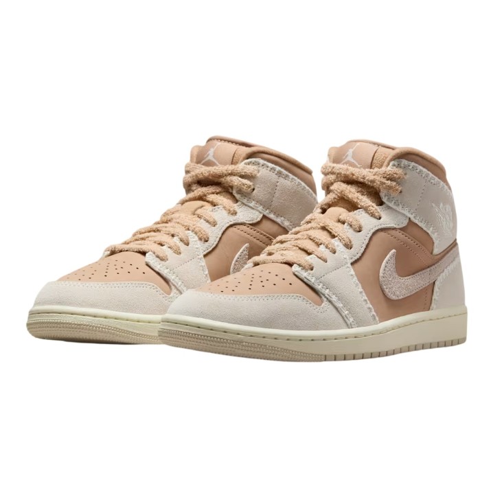 Bocanci pentru dame Nike Air Jordan 1 Mid Se Hemp/Sail/Light Orewood Brown, s.38