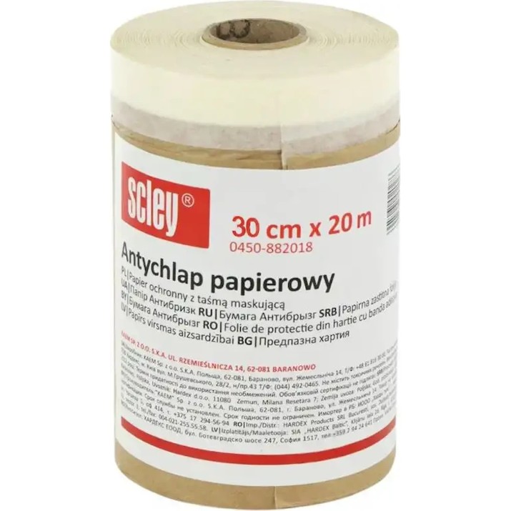 Бумага защитная с клейкой лентой Scley 0450-882030