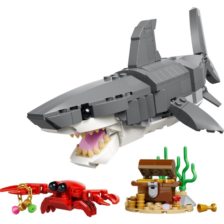 Set de construcție Lego Creator: Fierce Shark With A Treasure Chest (31381)