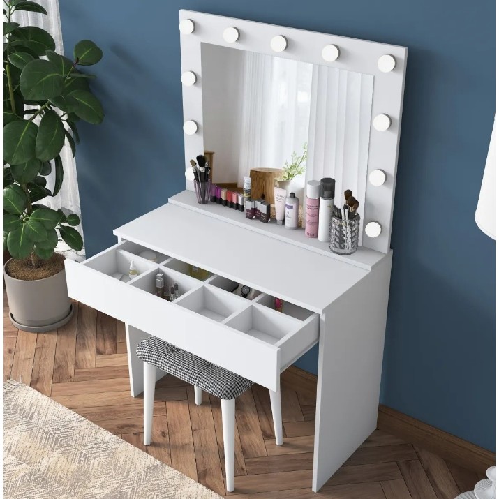 Măsuţă de toaletă Trendy BJ121 2934 White 90x148.6x45cm GTR001477