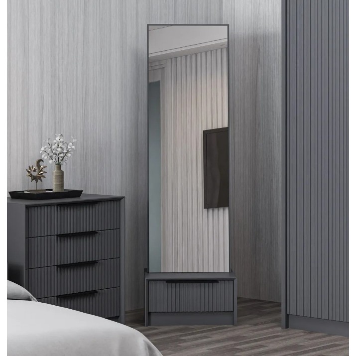 Măsuţă de toaletă Trendy Kale Luxe Soft 4803 Anthracit 178x54x45cm GTR003956