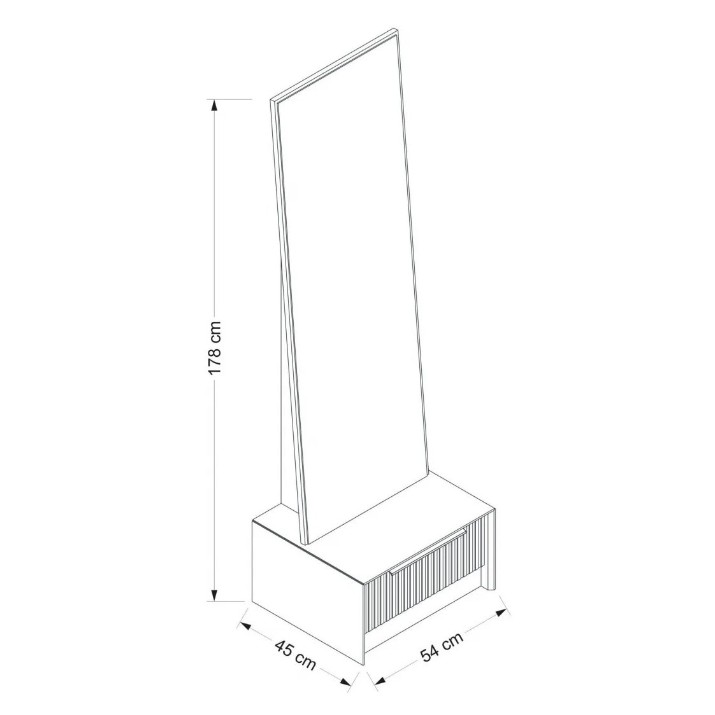 Măsuţă de toaletă Trendy Kale Luxe Soft 4803 Anthracit 178x54x45cm GTR003956