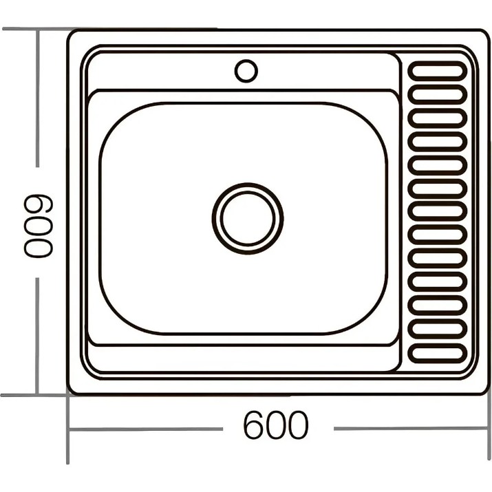 Chiuvetă de bucătărie Mixxus Z6060L-06-160MD Micro Decor