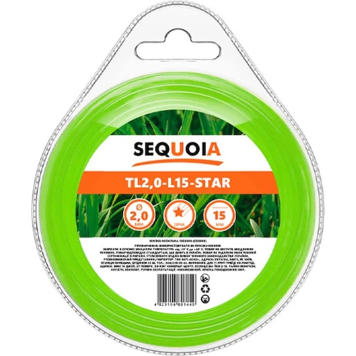 Леска для триммера Sequoia TL2.0-L15-Star