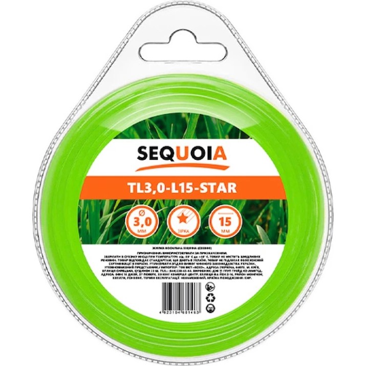 Linie de pescuit trimmer Sequoia TL2.4-L15-Star