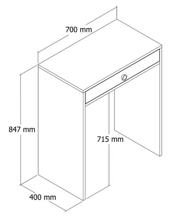 Туалетный столик Trendy Lizbon Walnut 84.7x70x40cm GTR001445