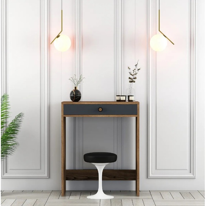 Măsuţă de toaletă Trendy Lizbon Walnut/Anthracit 84.7x70x40cm GTR001446