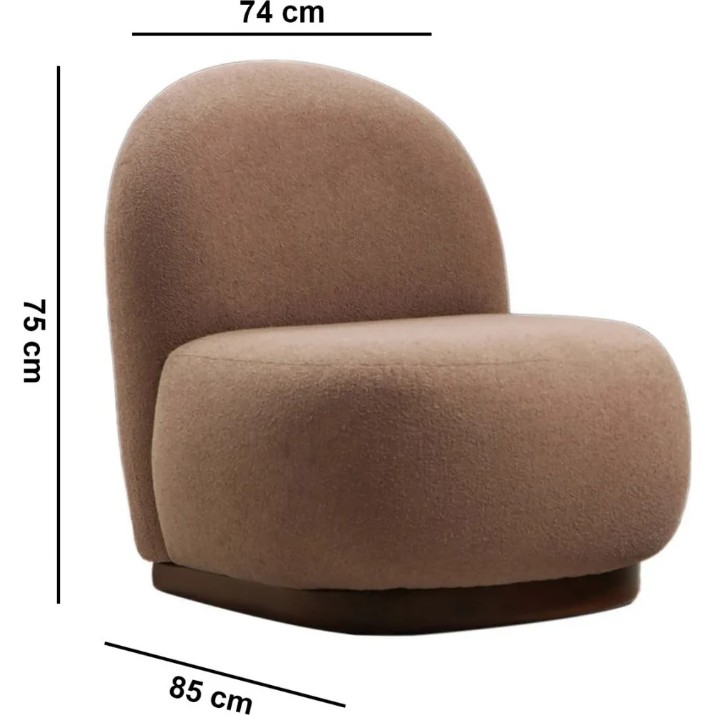 Fotoliu Trendy Tina Cappuccino 85x75x74cm GTR002018