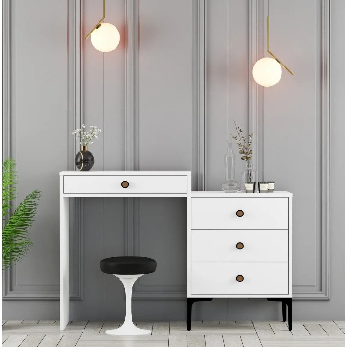 Măsuţă de toaletă Trendy Lizbon 556 White 124x84x40cm GTR001465