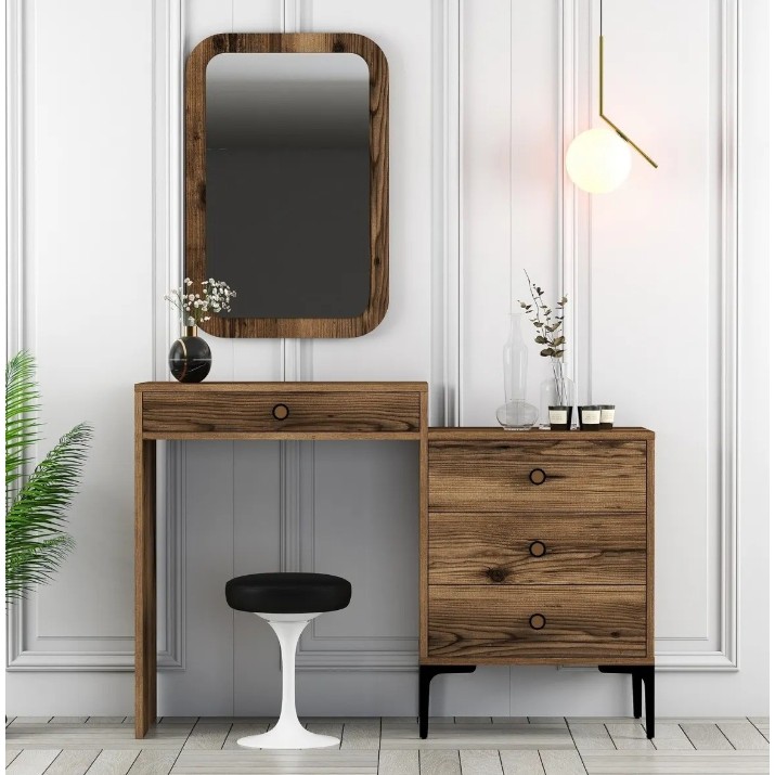 Măsuţă de toaletă Trendy Lizbon 546 Walnut 124x84x40cm GTR001666