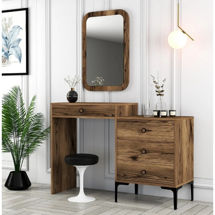 Măsuţă de toaletă Trendy Lizbon 546 Walnut 124x84x40cm GTR001666