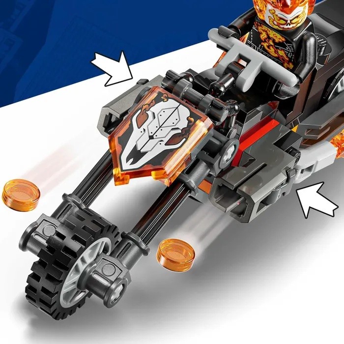 Set de construcție Lego Marvel: Spider-Man vs Ghost Rider Motorcycle (76335)