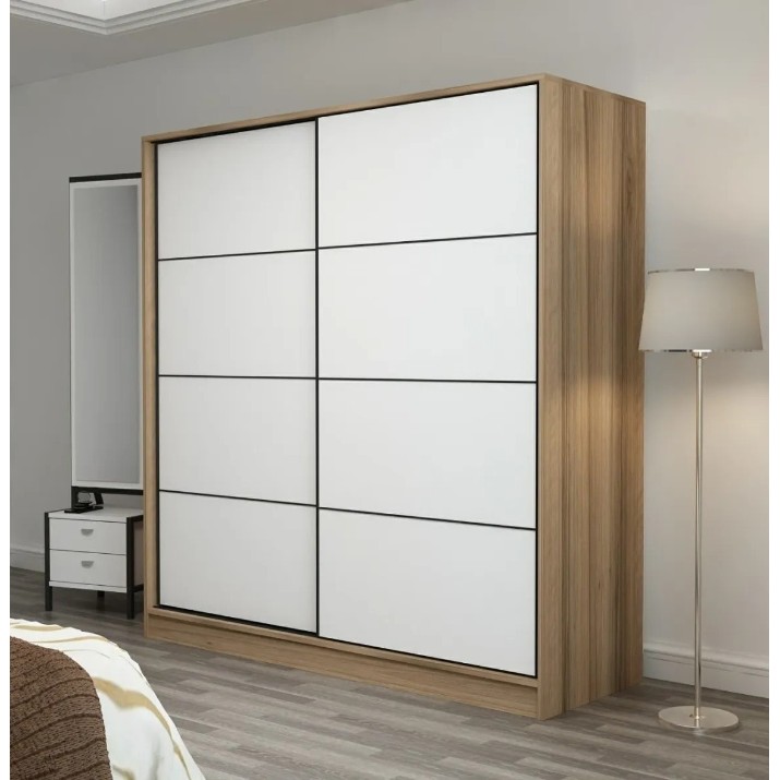 Dulap cu uşi glisante Trendy Kale 3168 Dore/White 180x190x60cm GTR004280