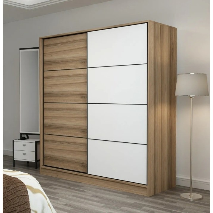 Dulap cu uşi glisante Trendy Kale 3179 Dore/White 180x190x60cm GTR004291