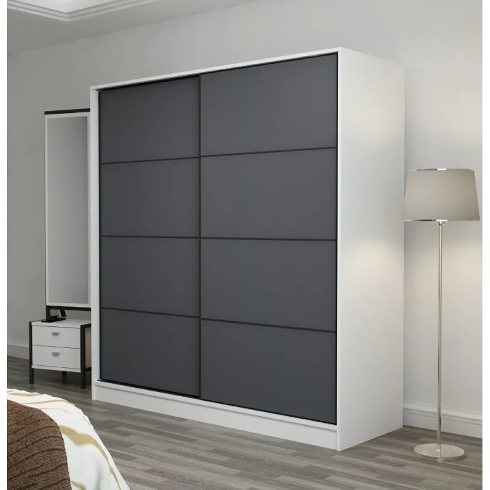 Шкаф-купе Trendy Kale 3963 White/Anthracit 180x210x60cm GTR004354