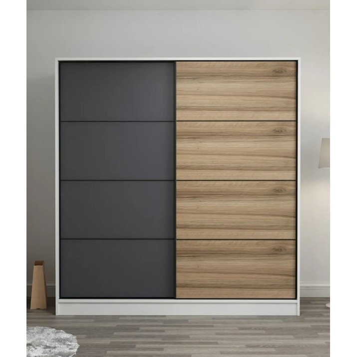 Шкаф-купе Trendy Kale 3964 White/Anthracit/Dore 180x210x60cm GTR004355