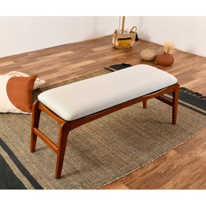 Банкетка Trendy Touch Bench Walnut/Cream 120x45x40cm GTR006472