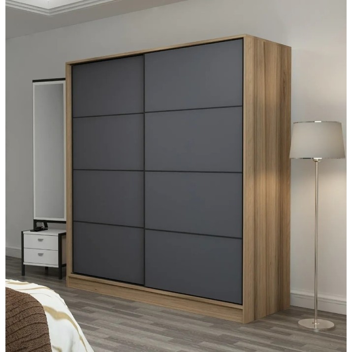 Dulap cu uşi glisante Trendy Kale 3975 Dore/Anthracit 180x210x60cm GTR004366