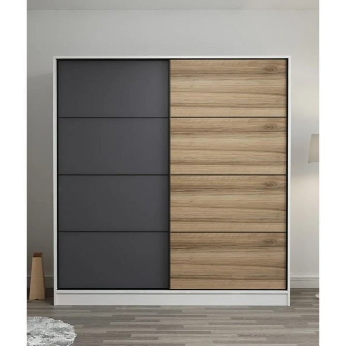 Шкаф-купе Trendy Kale 7152 White/Anthracit/Dore 220x210x60cm GTR004653