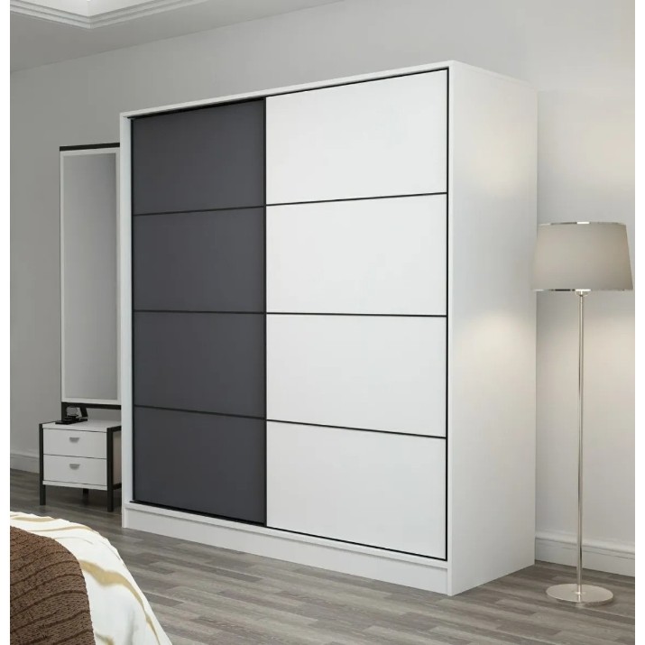 Шкаф-купе Trendy Kale 7158 White/Anthracit 220x210x60cm GTR004658