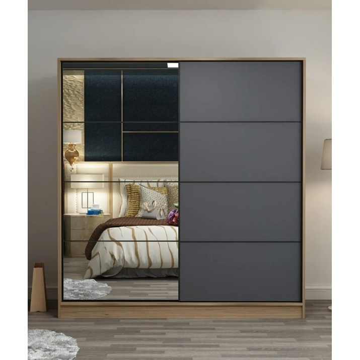 Dulap cu uşi glisante Trendy Kale 7167 Dore/Anthracit 220x210x60cm GTR004667