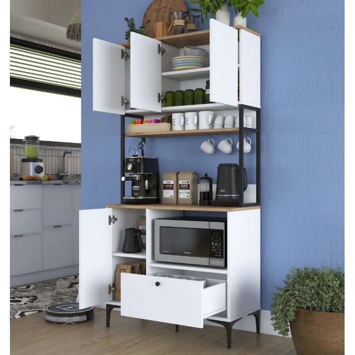 Bufet Trendy JE159 3253 White/Walnut 90x184x38cm GTR005641