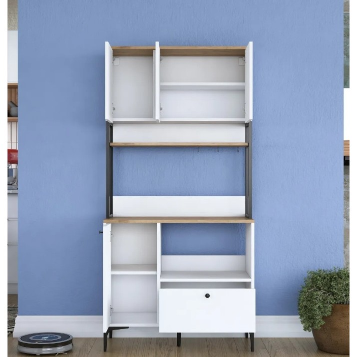 Bufet Trendy JE159 3253 White/Walnut 90x184x38cm GTR005641