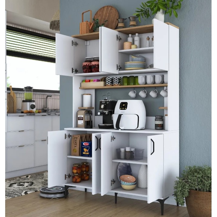 Буфет Trendy JE176 3291 White/Walnut 120x187x40cm GTR005643