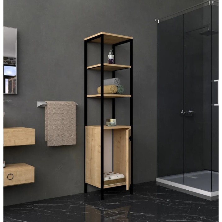 Шкаф для ванной Trendy Derin Sapphire/Anthracit 162x38x34cm GTR005670