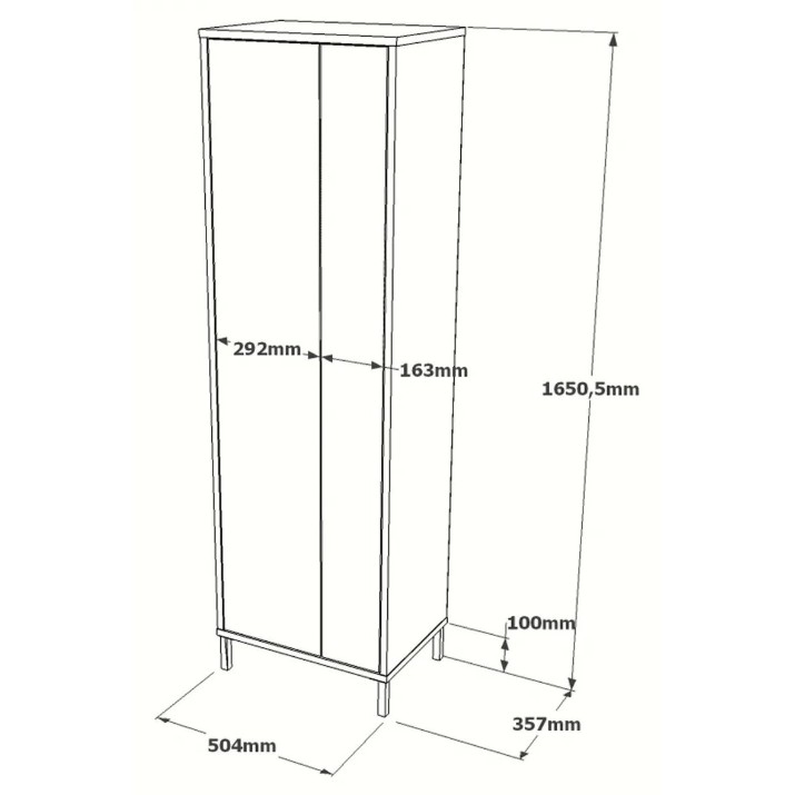 Dulap baie Trendy DY1-W White 50x165x35cm GTR006713