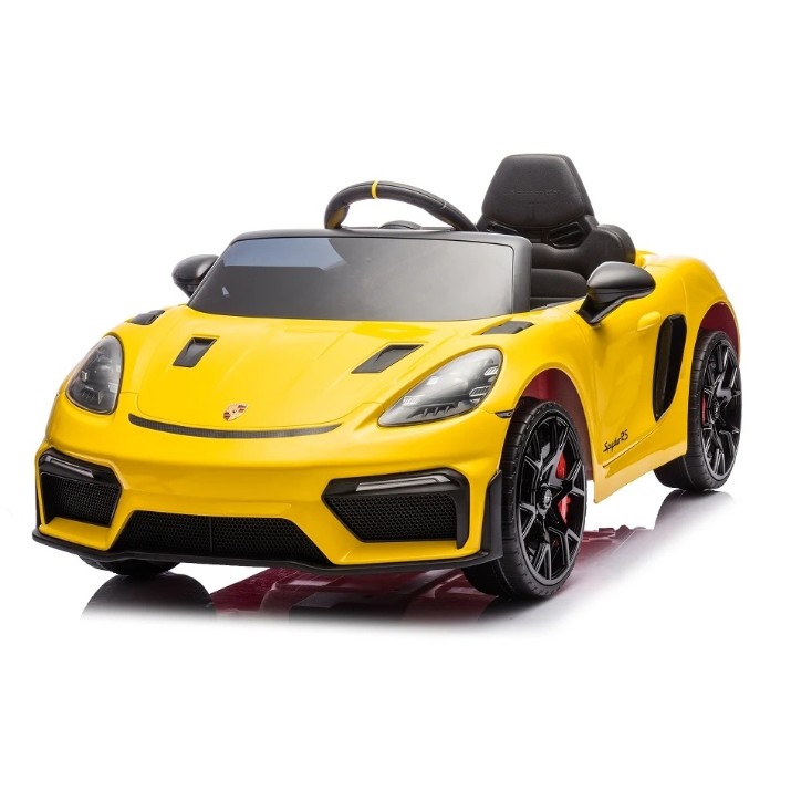 Mașinuța electrica Dake Porsche 718 Spyder Yellow (P718 /4)