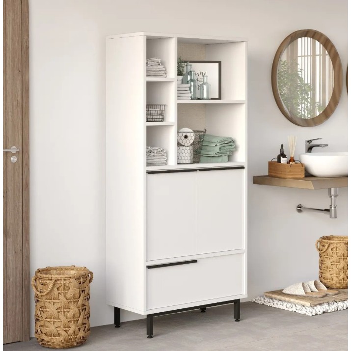 Шкаф для ванной Trendy ON9C-W White 161.6x74.8x35.5cm GTR001915