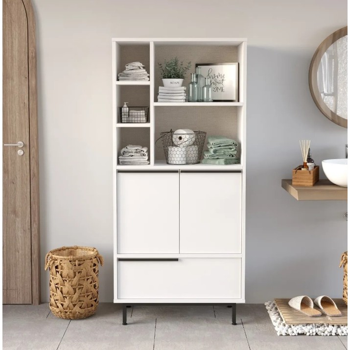 Шкаф для ванной Trendy ON9C-W White 161.6x74.8x35.5cm GTR001915