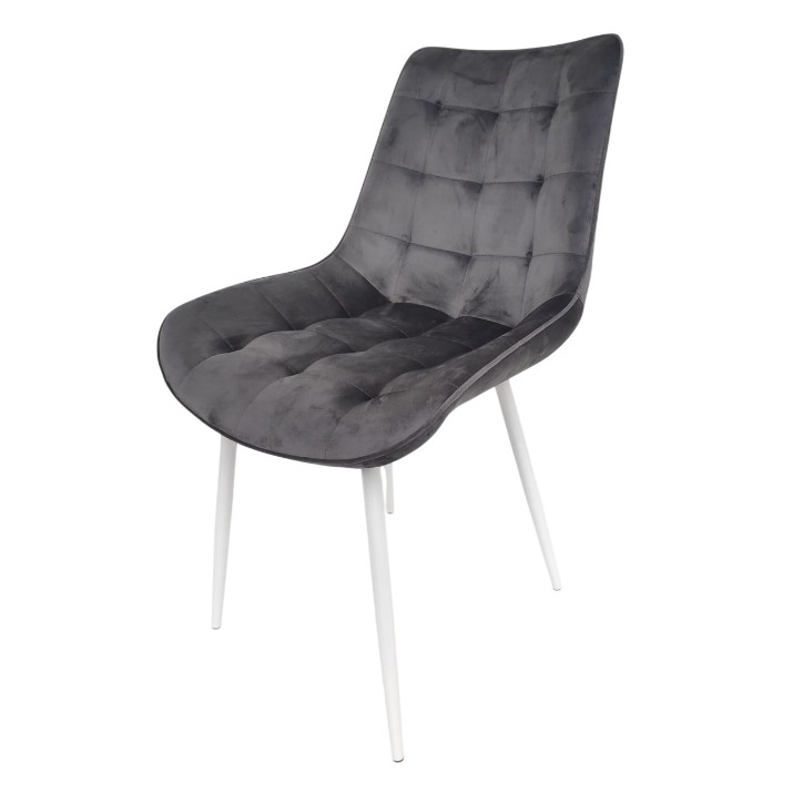 Стул AG DC2-008  Velur Grey/White