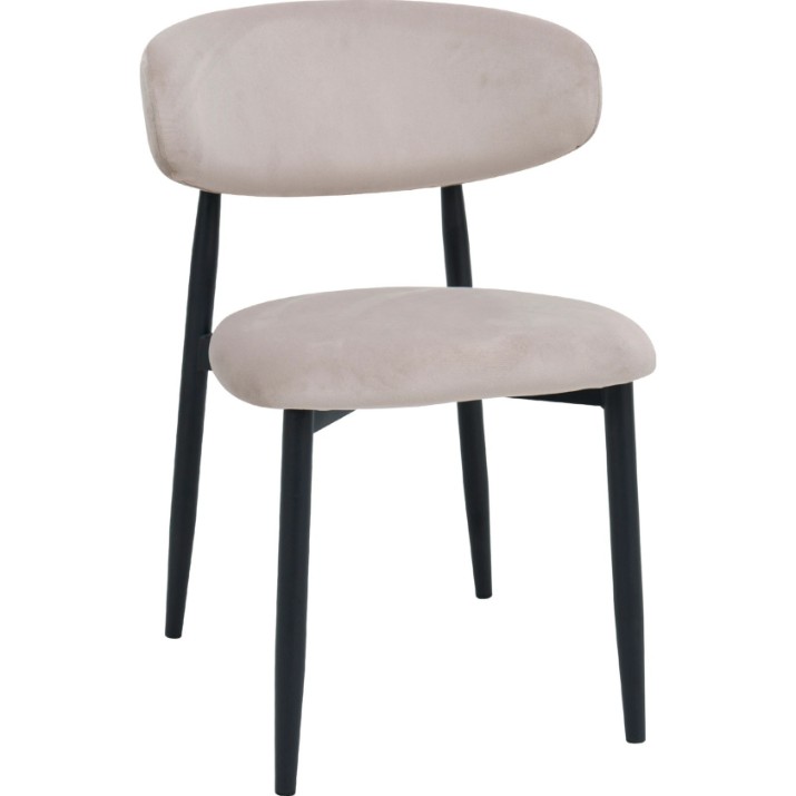 Стул Deco Meridian Velvet Beige (SMERC-HGT-BEGBLK)